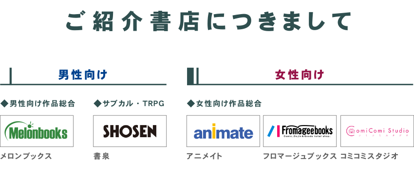 ご紹介書店につきまして